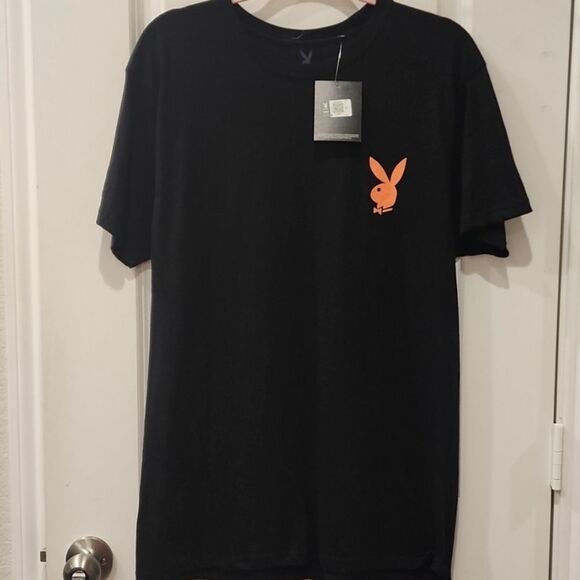 Playboy Repeat Logo S/S Crew Neck T-Shirt - Picture 3 of 4